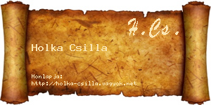 Holka Csilla névjegykártya